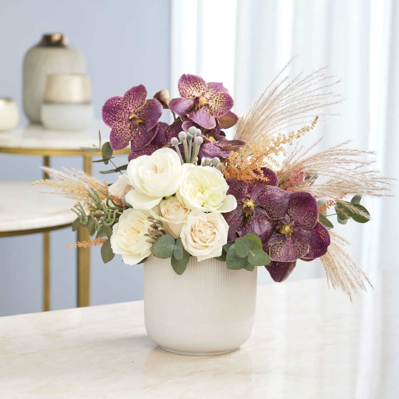 Elegant Pink & White Orchid Arrangement – Beverly Hills Florist