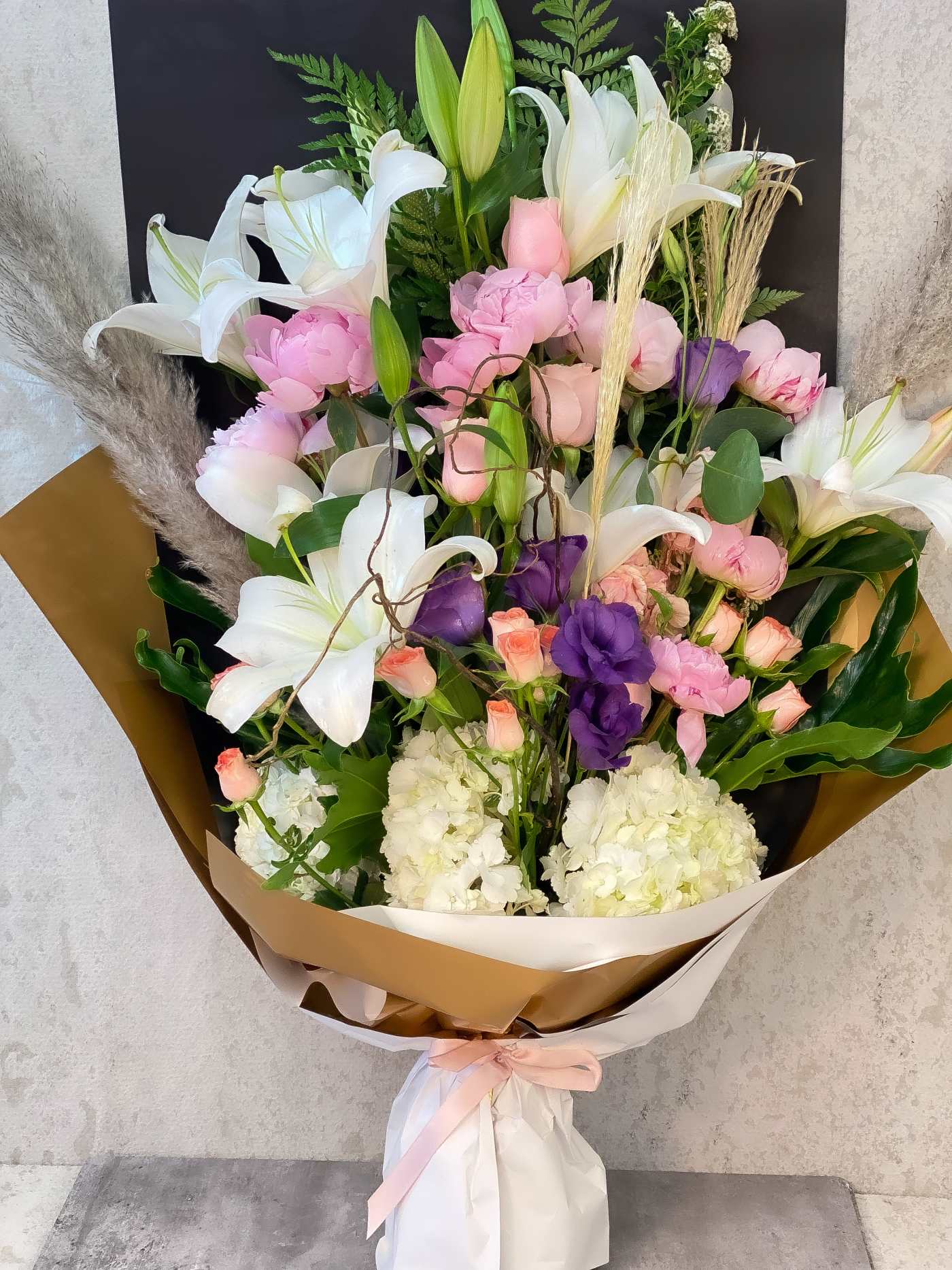 Peonies & Lilies Bouquet – Elegant Flower Delivery Los Angeles