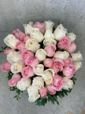 Premium Pink & White Roses Bouquet – Same Day Delivery Los Angeles