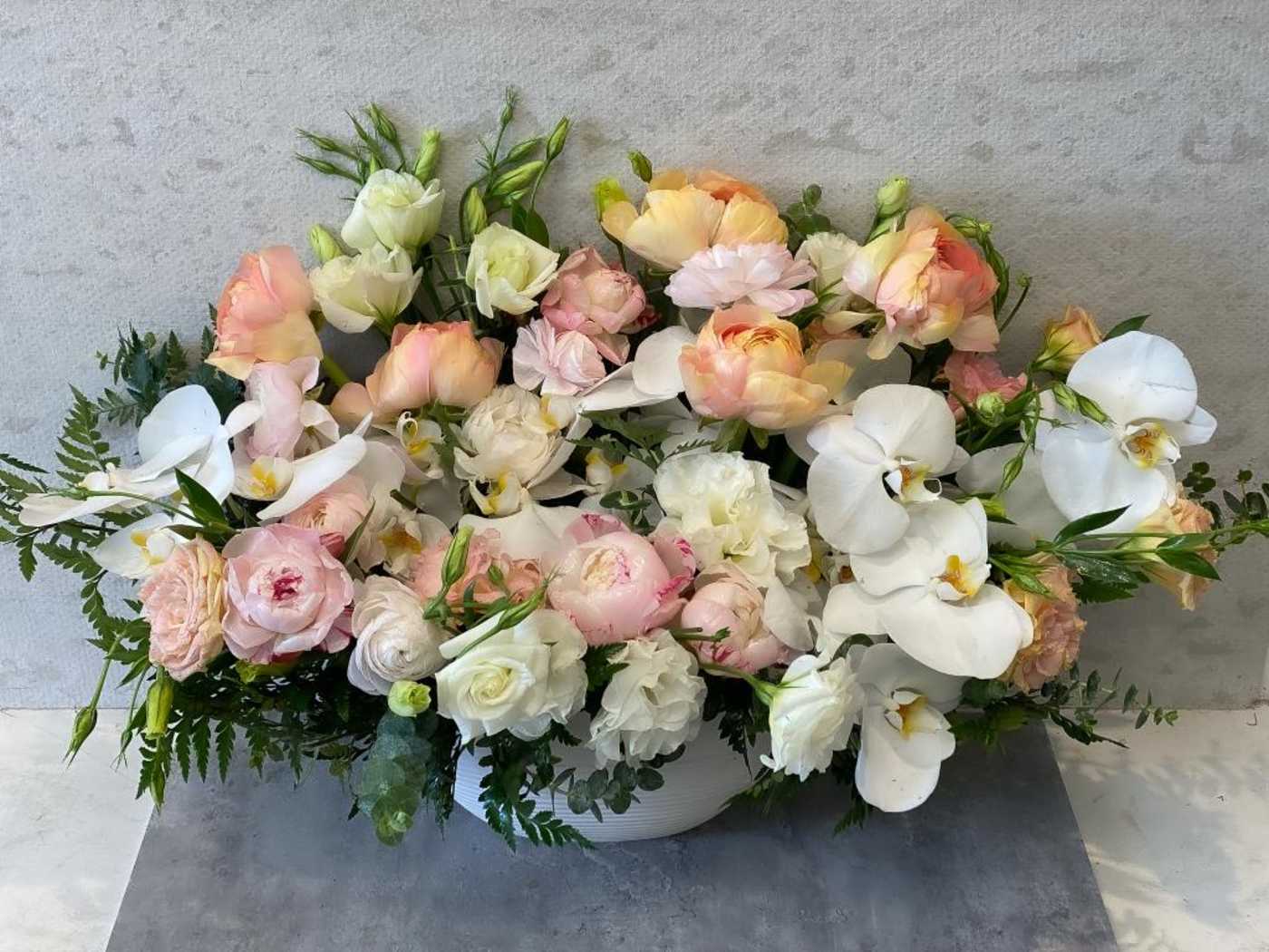 Peonies Orchids Ranunculus Large Arrangement