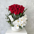 24 Red Roses Orchids