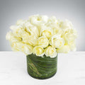 24 White Roses in Vase – Same Day Flower Delivery Los Angeles