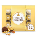 Ferrero Rocher Premium Gourmet Milk Chocolate Hazelnut - 12 count